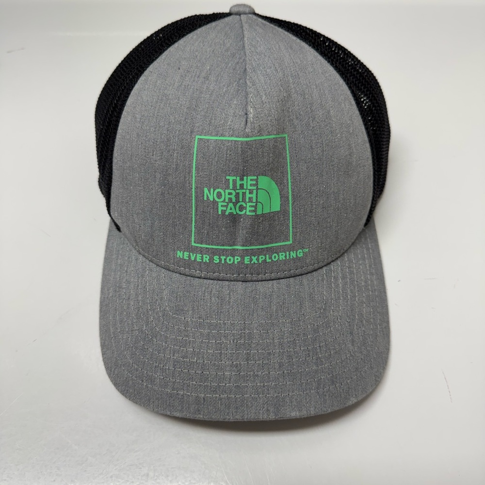 The North Face Black and Gray Flexfit Cap